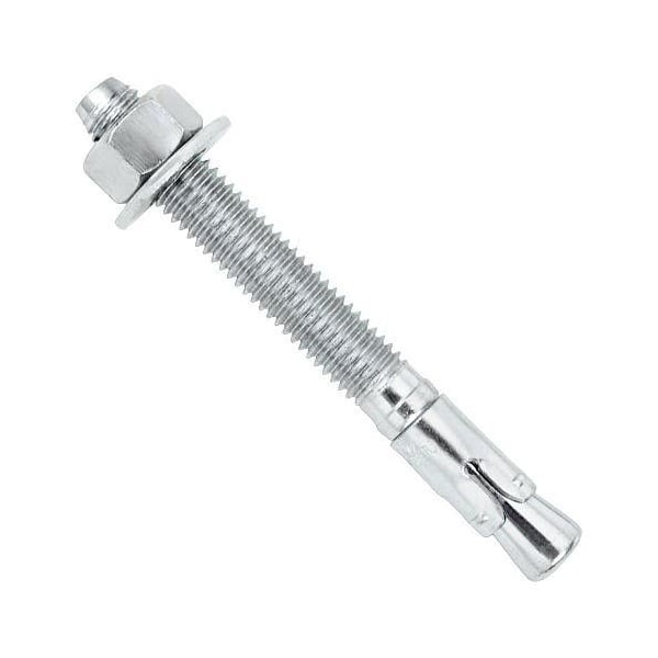 Powers Fasteners Wedge Expansion Anchor, 7/8" Dia., 10" L, Carbon Steel Zinc, 10 PK POW 7454SD1 - main